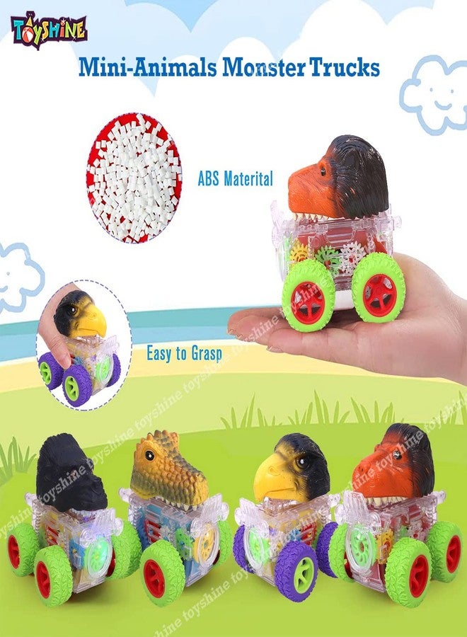 توي شاين مجموعة ألعاب سيارات توي شاين المضحكة على شكل حيوانات، 4 قطع، تعمل بالاحتكاك، مجموعة ألعاب سيارات للأطفال، لعبة للأولاد والبنات، مناسبة للحفلات للأطفال من عمر سنتين إلى خمس سنوات - Image 2